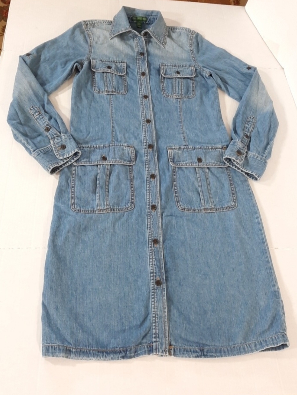 Lauren Jeans Co Ralph Lauren Long Sleeve Denim Shirt Dress